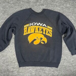 Vintage 90s Iowa Hawkeyes Football Team Sweatshirt Men's Large Made in the USA